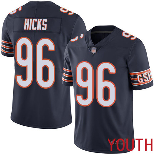 Chicago Bears Limited Navy Blue Youth Akiem Hicks Home Jersey NFL Football #96 Vapor Untouchable
